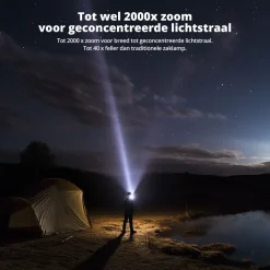 FlinQ set van 2 Militaire zaklampen met batterijen