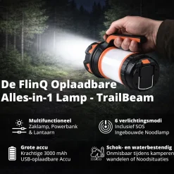 FlinQ TrailBeam Oplaadbare Campinglamp