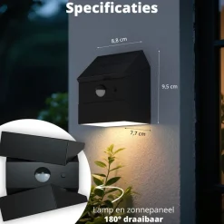 FlinQ TwistCube USB-C Solar Wandlamp - Set van 2