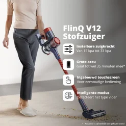 FlinQ V12 Steelstofzuiger en kruimeldief - Red