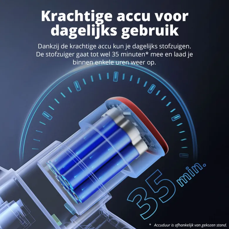 FlinQ V12 Steelstofzuiger en kruimeldief - Red