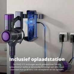 FlinQ V12 steelstofzuiger met kruimeldief - Purple