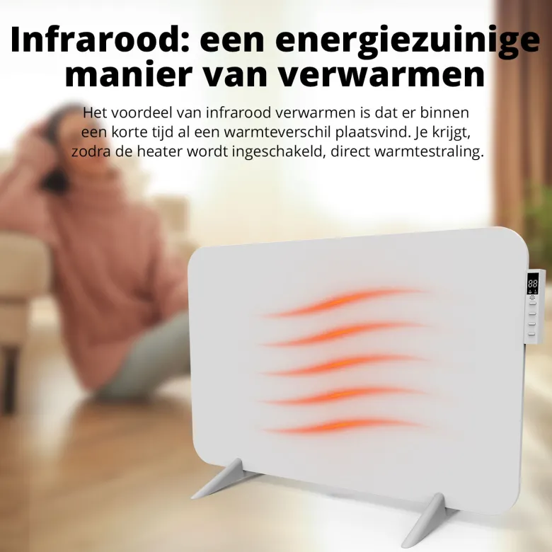 FlinQ 450 watt Slimme Infrarood verwarming - wit