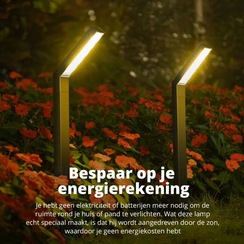FlinQ Yora Solar tuinverlichting - Set van 2
