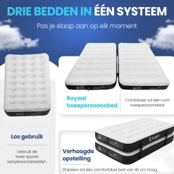 FLOAT Gemina 3 in 1 Luchtbed met elektrische pomp