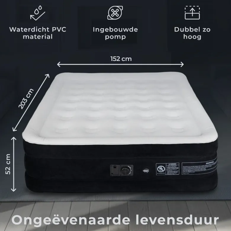 FLOAT VersaVento 2 persoons luchtbed met pomp en zijzakken