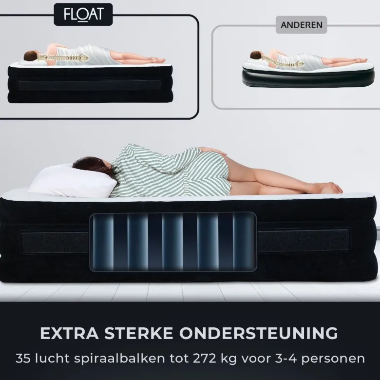 FLOAT VersaVento 2 persoons luchtbed met pomp en zijzakken