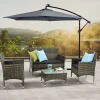 Fort Myers polyrotan grijze loungeset