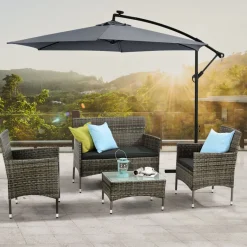 Fort Myers polyrotan grijze loungeset