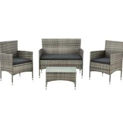 Fort Myers polyrotan grijze loungeset
