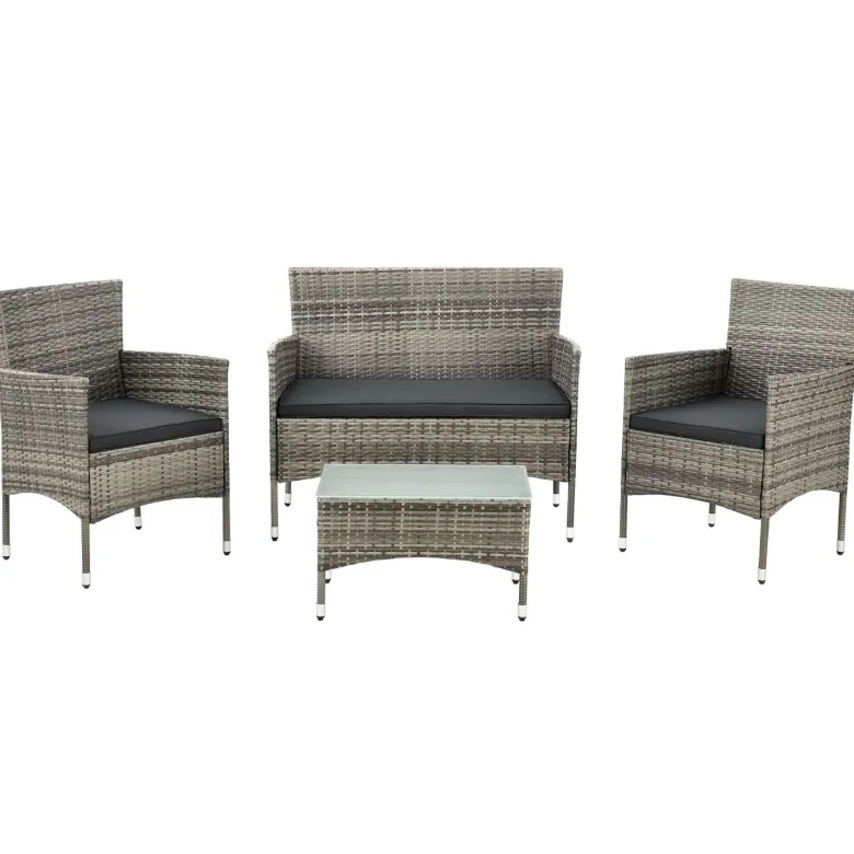 Fort Myers polyrotan grijze loungeset