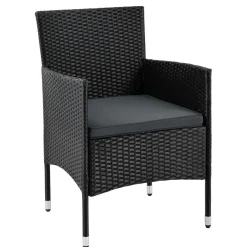 Fort Myers polyrotan zwarte loungeset