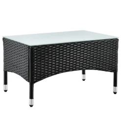 Fort Myers polyrotan zwarte loungeset