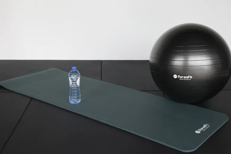 ForzaFit 12 mm fitness mat met draagriem - grey