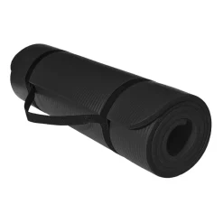 ForzaFit 12 mm yoga mat met draagriem - Black