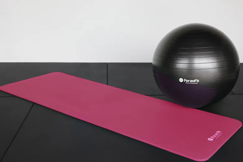 ForzaFit 12 mm yoga mat met draagriem - Pink