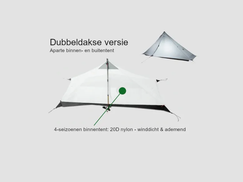3F UL GEAR Lanshan 1-persoons tent - White