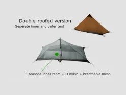 3F UL GEAR Lanshan 1-persoons tent - Brown