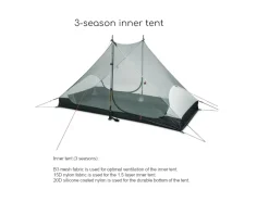 3F UL GEAR 2 PRO 3 seizoenen 2-persoons tent - Green