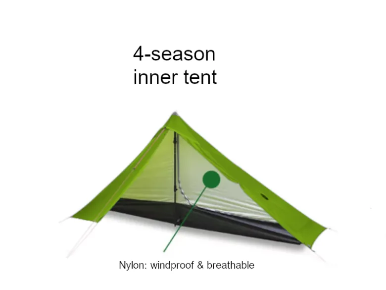 3F UL GEAR PRO 4 seizoenen 1-persoons tent - White