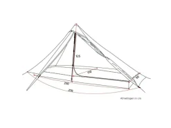 3F UL GEAR PRO 4 seizoenen 1-persoons tent - White