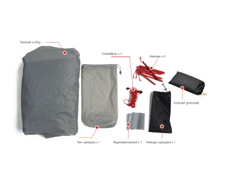 3F UL GEAR PRO 4 seizoenen 1-persoons tent - White