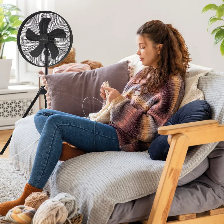 Fullcomfort A-Flow Tripod Black statief ventilator