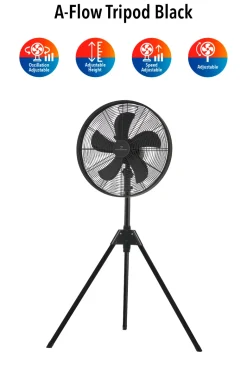 Fullcomfort A-Flow Tripod Black statief ventilator