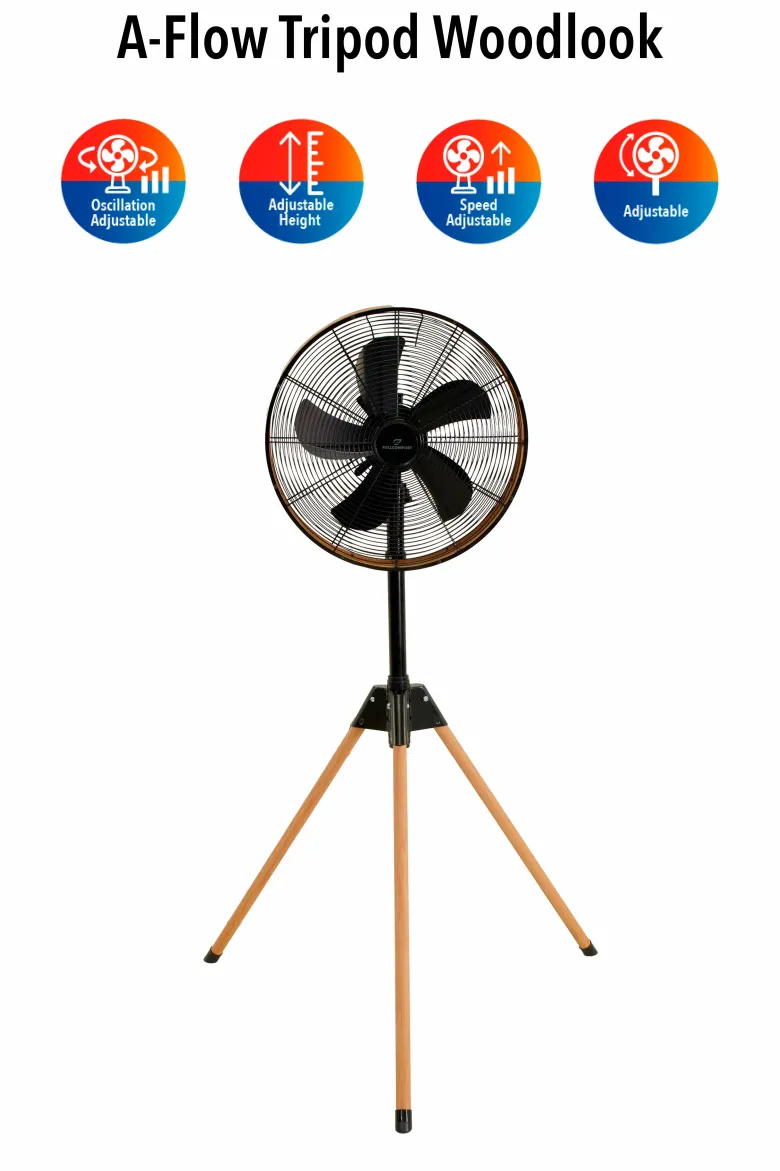 Fullcomfort A-Flow Tripod Woodlook statief ventilator