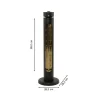Fullcomfort I-Red Tower terrasheater - 1500 watt
