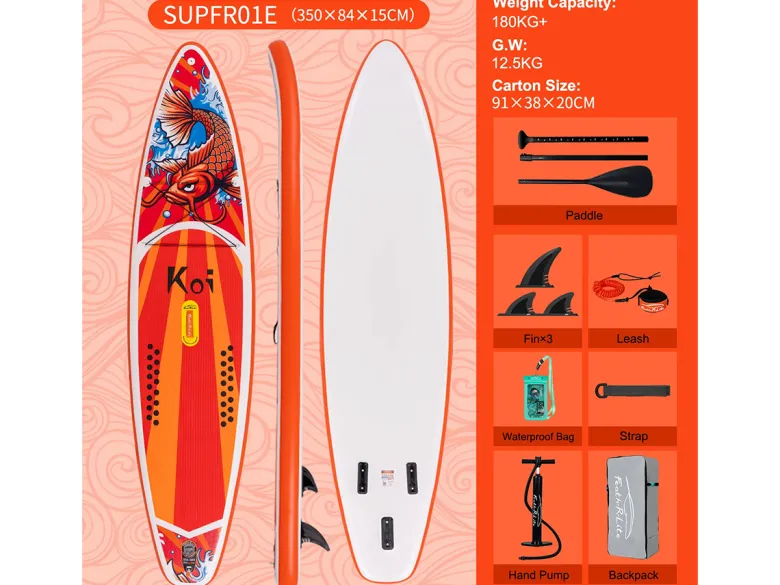 FUNWATER SUPFR01E 350cm SUP Board - Red