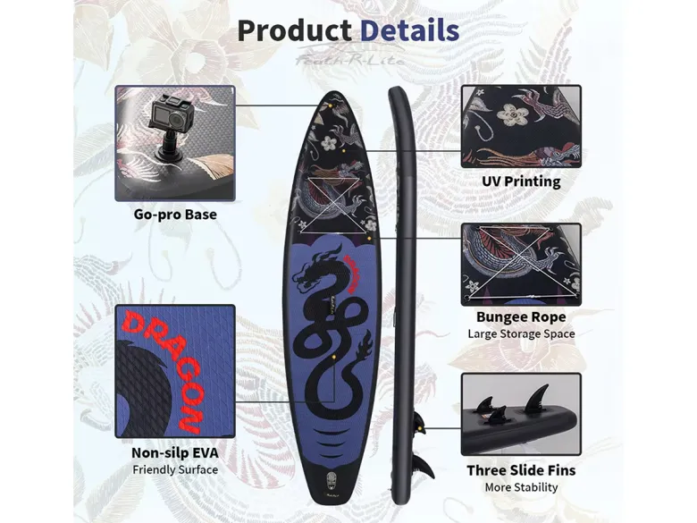 FUNWATER SUPFR17U 350cm SUP Board - Black