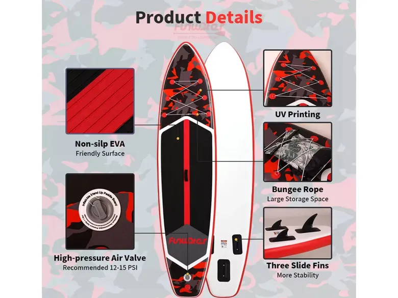 FUNWATER SUPFW32A 350cm SUP Board - Black