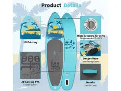 FUNWATER SUPFW27A 335cm SUP Board - Turquoise