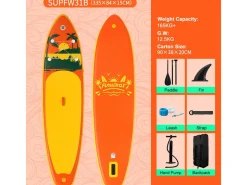 Funwater SUPFW31B SUP Board - Retro Orange
