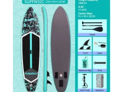 FUNWATER SUPFW32C 350cm SUP Board - Black