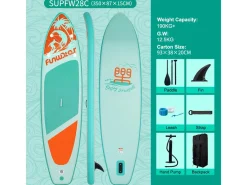 FUNWATER SUPFW28C 350cm SUP Board - Turquoise