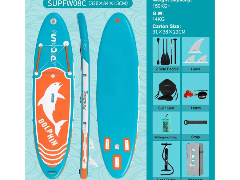 Funwater SUPFW08C SUP Board - Dolphin
