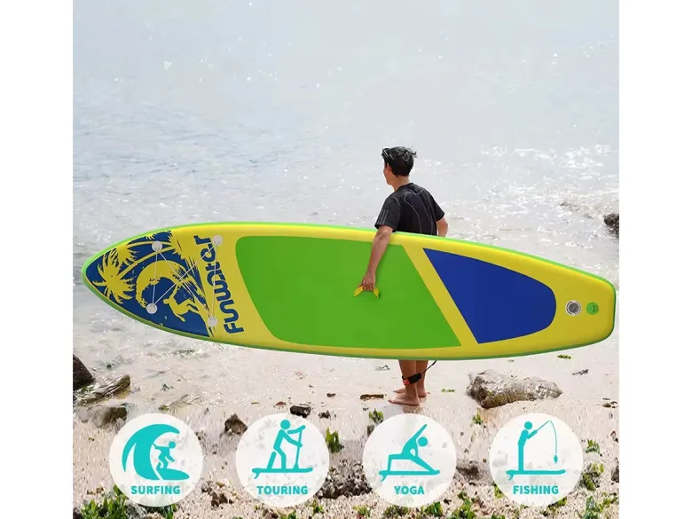 Funwater SUPFW28D SUP Board - Green/Yellow
