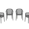 Garden Impressions Formello Anthracite tuinstoel - Set van 4