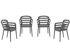 Garden Impressions Formello Anthracite tuinstoel - Set van 4