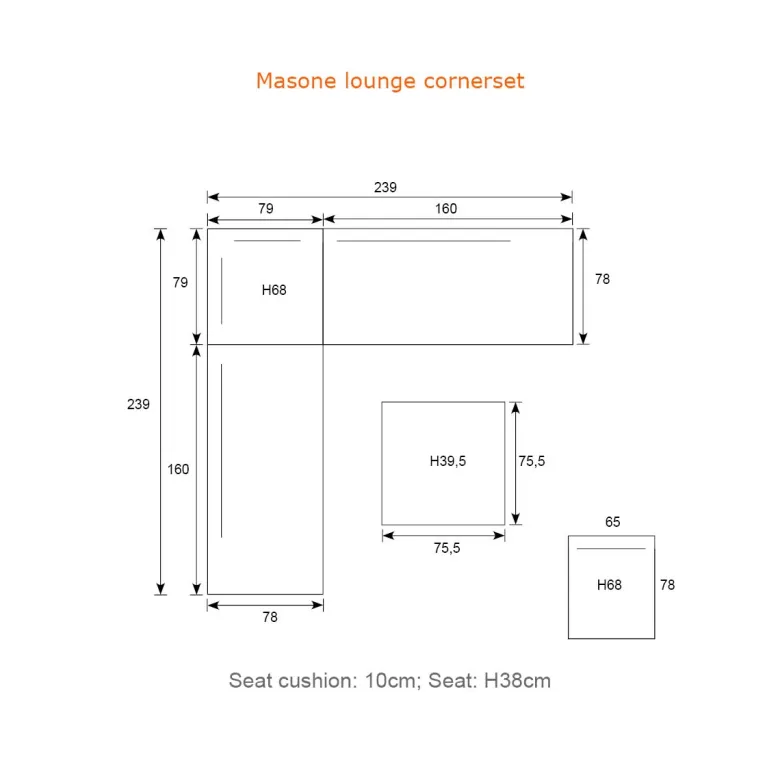 Garden Impressions Masone midden element - carbon black