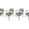 Garden Impressions Nantes Stone Green tuinstoel - Set van 4