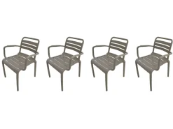 Garden Impressions Nantes Stone Green tuinstoel - Set van 4