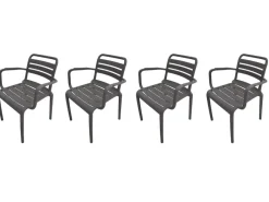 Garden Impressions Orleans Grey tuinstoelen - Set van 4