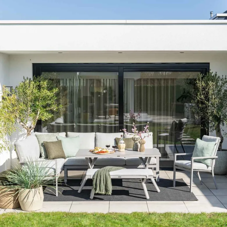 Garden Impressions Senja 3-delig links - sand loungediningset
