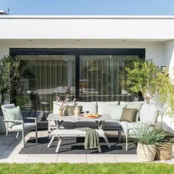Garden Impressions Senja 3-delig rechts - sand loungediningset