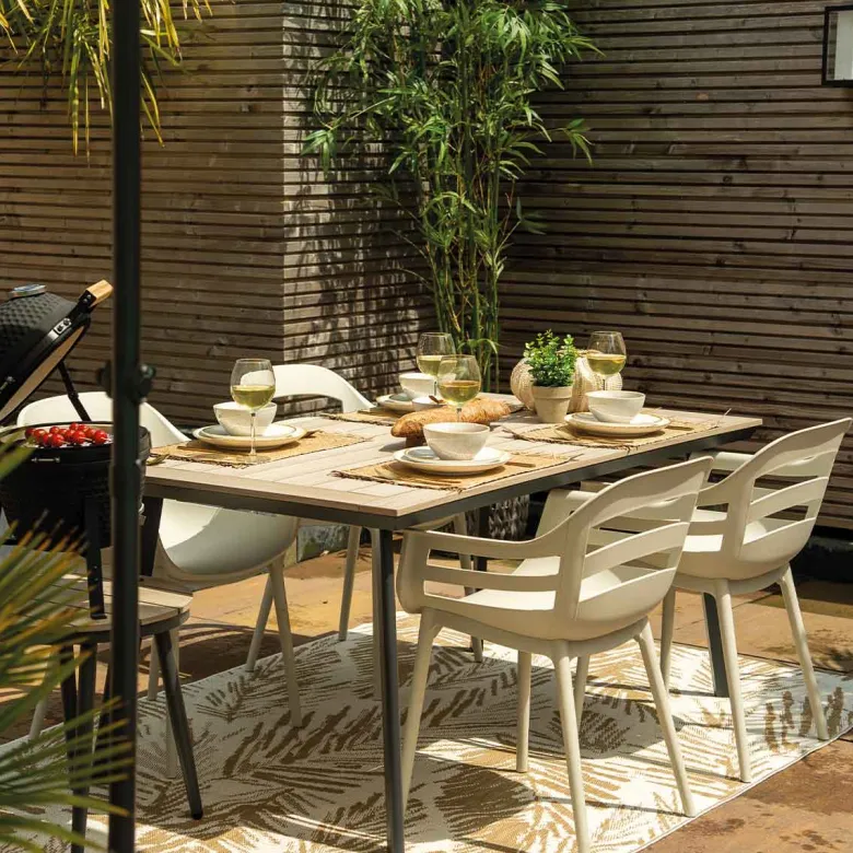 Garden Impressions Sunny 2 stuks zand kleurige tuinstoel