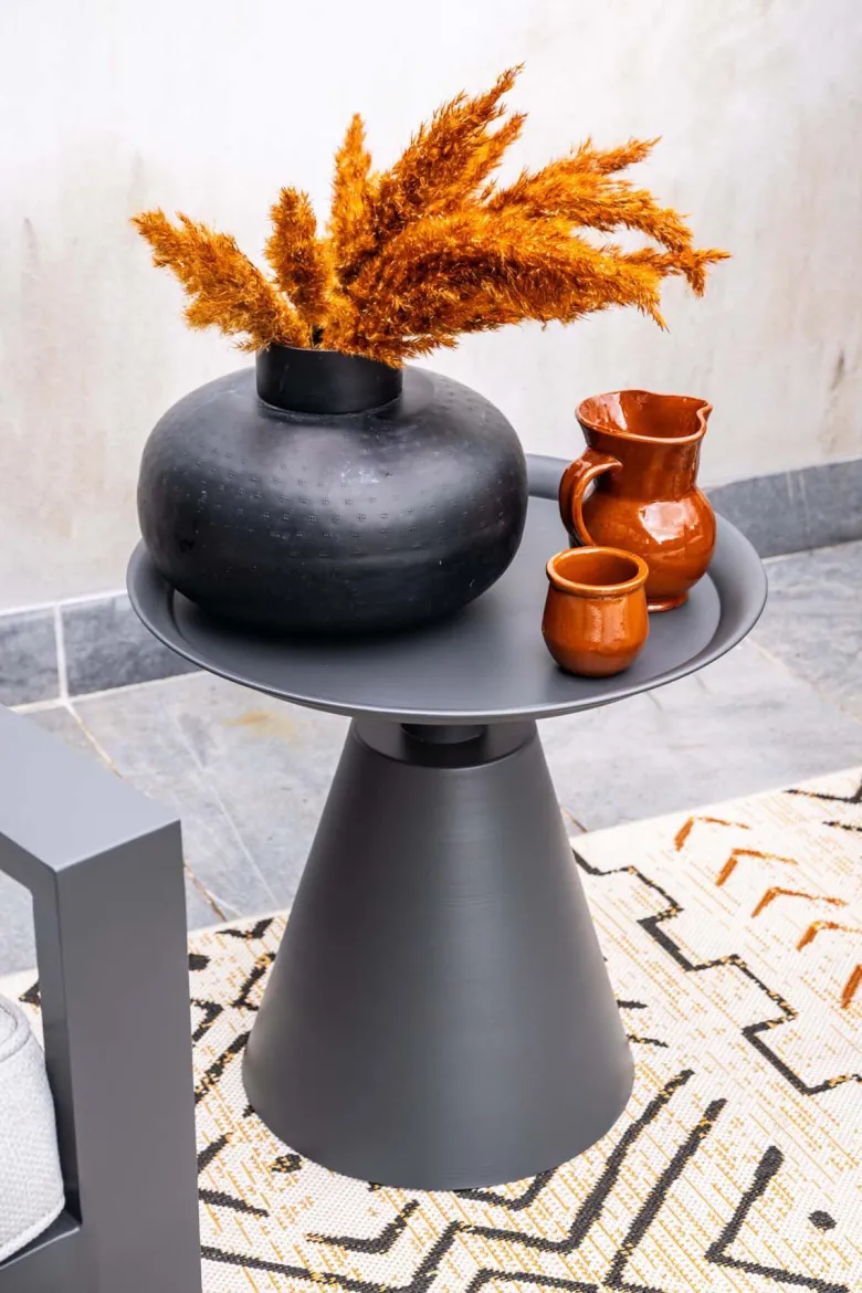 Garden Impressions Zavala Ø50xH48 bijzettafel - carbon black