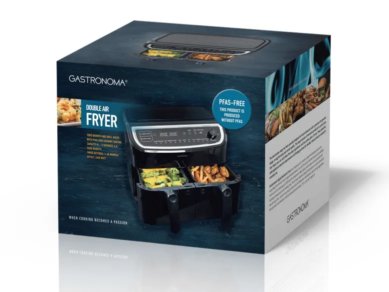 Gastronoma 18290006 Dubbele Heteluchtfriteuse - Zwart